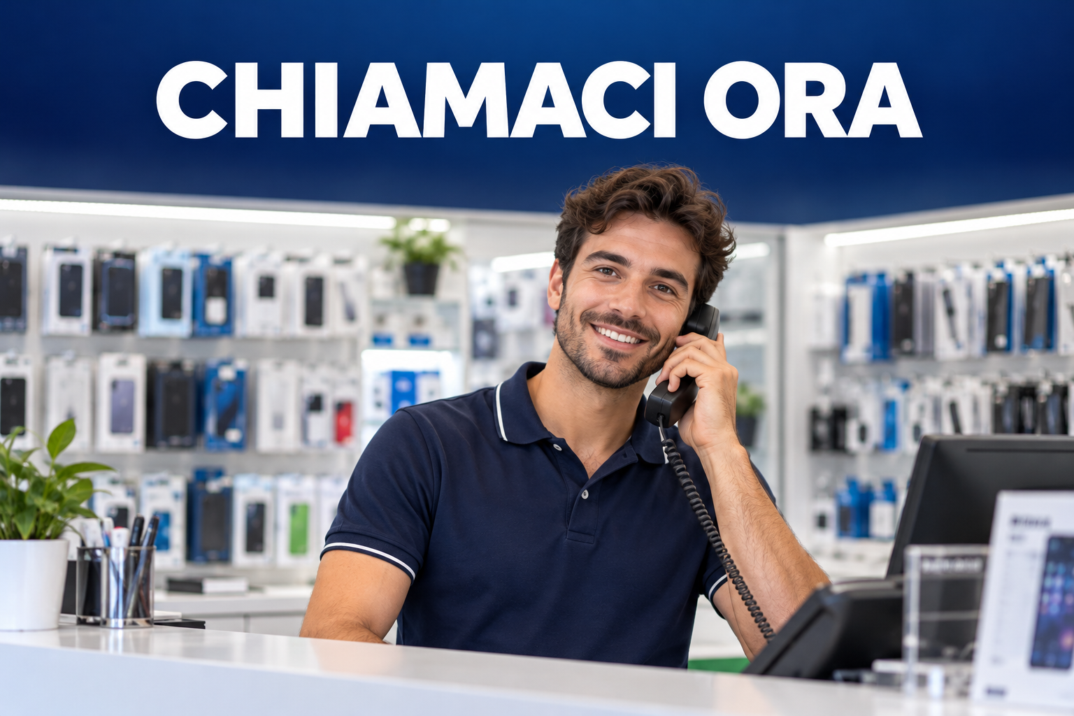 Chiama il negozio per assistenza smartphone