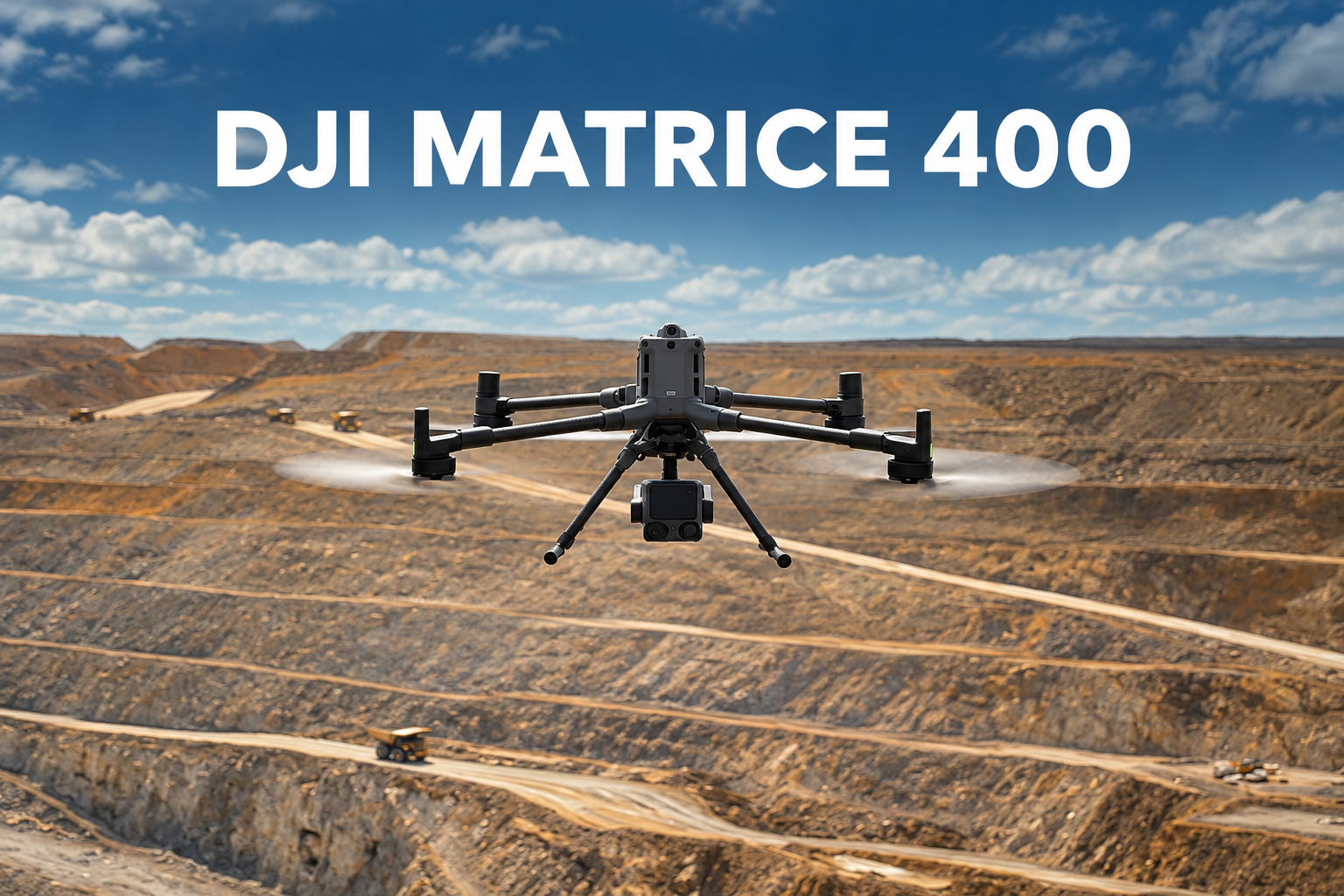 DJI Matrice 400 sopra una cava